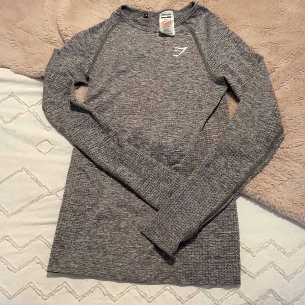 Gymshark Grey Marl Long Sleeve Vital Seamless